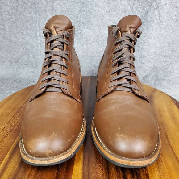 Thursday Boots Men's US 11.5 Brown Leather Lace Up Ankle Comfort Casual - Picture 2 of 13